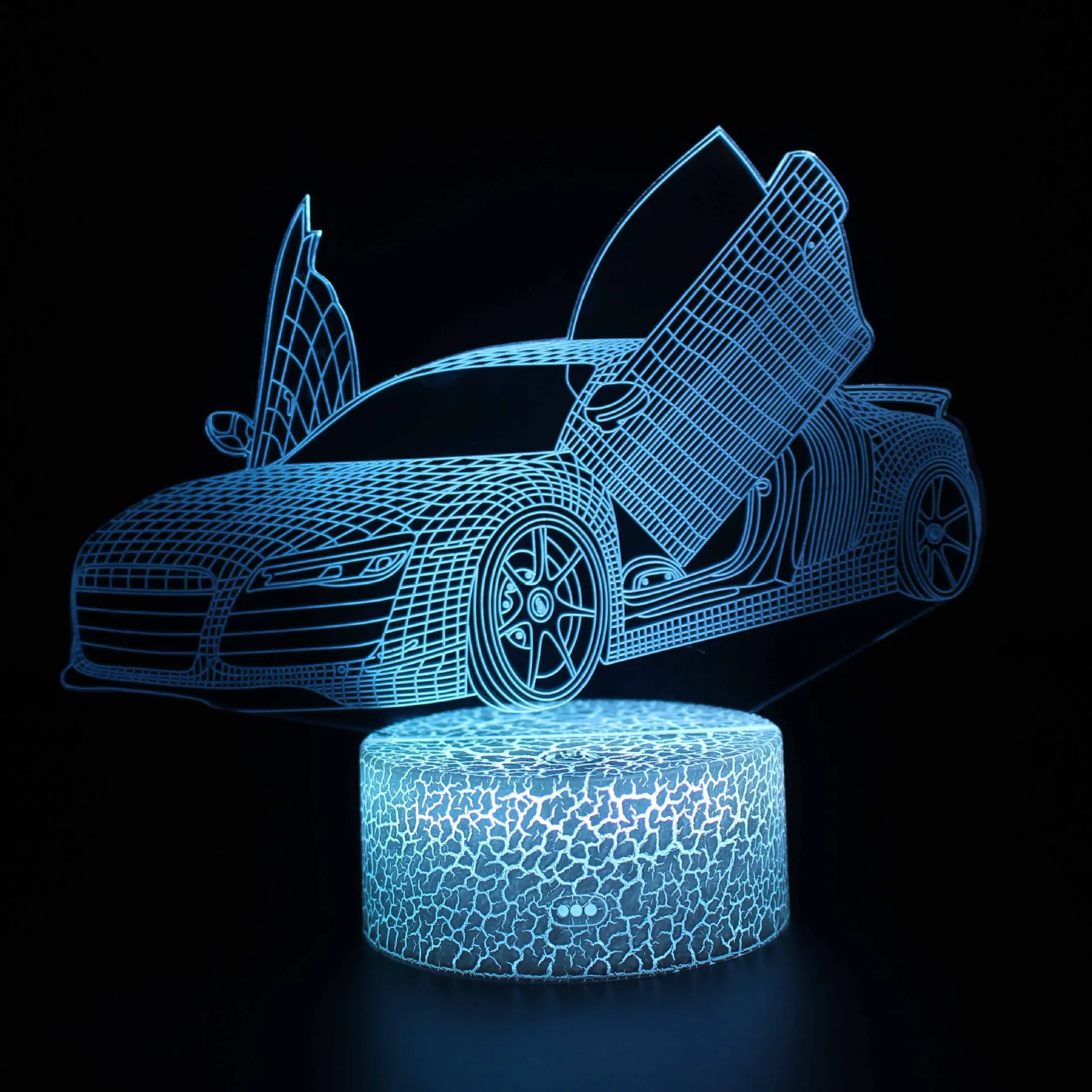 Праздничный подарок, 3D светодиодный ночник, 7 цветов, настольная лампа, украшение дома, сенсорный датчик, USB прикроватные лампы, USB настольные безделушки, GY381-1
