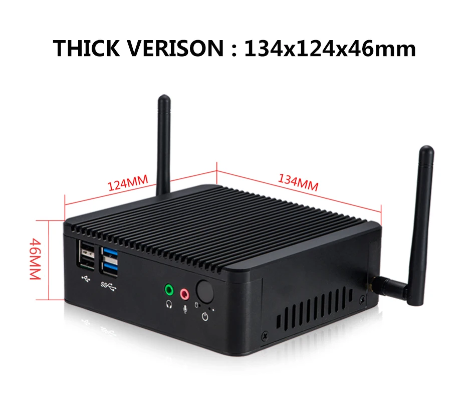 HLY безвентиляторный мини ПК Celeron J1900 четырехъядерный двойной LAN Windows 10 HDMI VGA WiFi семейный компьютер настольный ПК