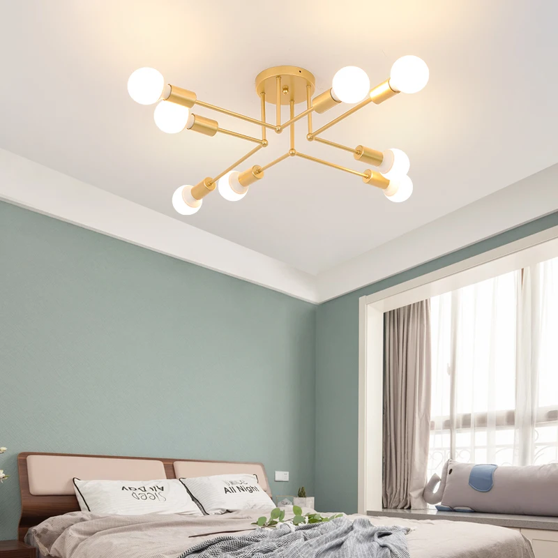 

Designer s Simple Line Ceiling Lights Nordic Postmodern Iron Art Ceiling Lights Living Room Art Ceiling Lights