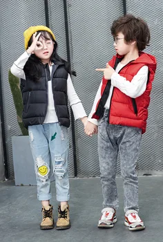 

Girl Waistcoat Boys Gilet Kids Cotton Vest Thick Children Winter Clothes Kids Warm Vest Girl Vests Girls Hooded Bodywarmer Tops