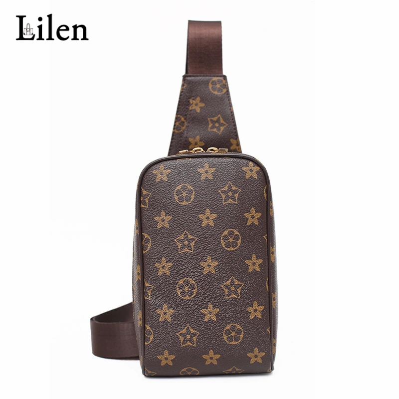 

LILEN Quality Shoulder Pockets Chest Bag Printing Large Capacity Pockets Messenger Bag Unisex Casual Bag Couple Waist Packs