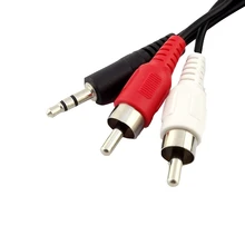 20x 3 5mm Stereo Male Plug to 2RCA Phono Male Audio AV Video Headphone Adapter Connector Cable Cord 1 5m 3m 5m