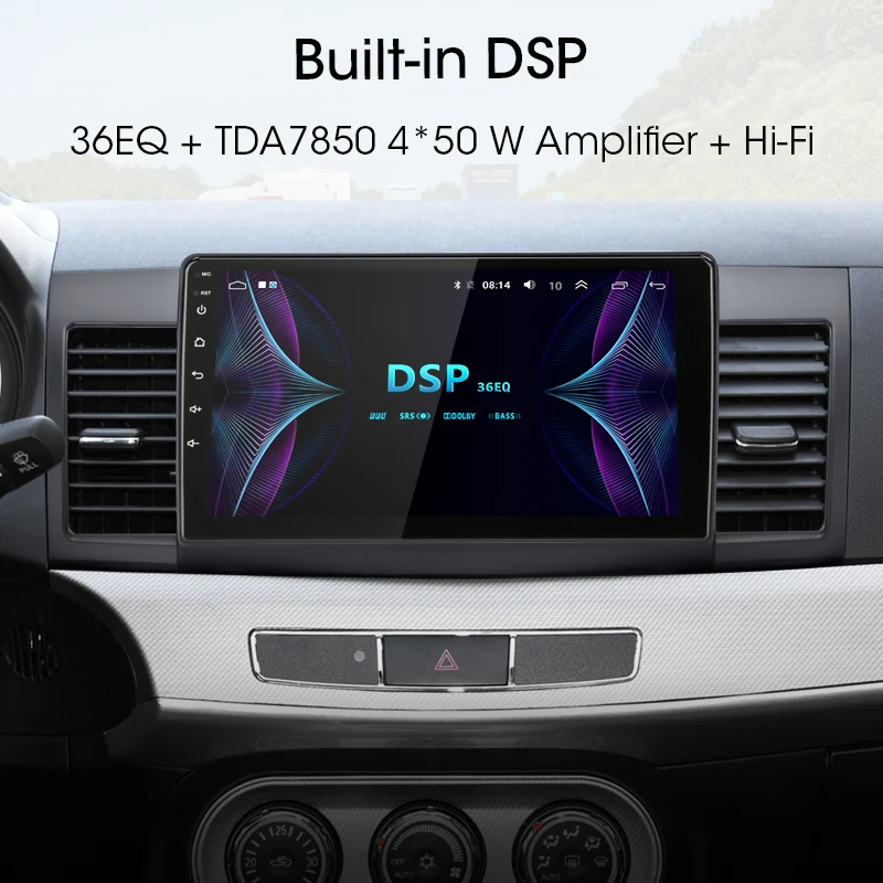 Дешево Android 2G + 32G Автомагнитола для Mitsubishi Lancer 2007 2012 10 дюймов 4G NET + WiFi RDS DSP видео Аудио мультимедиа 2 Din Автомобильный dvd плеер