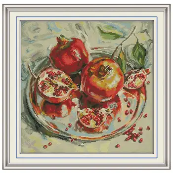 

Pomegranate painting counted printed on the canvas 11CT 14CT DIY kits Cross Stitch embroidery needlework Sets handmade