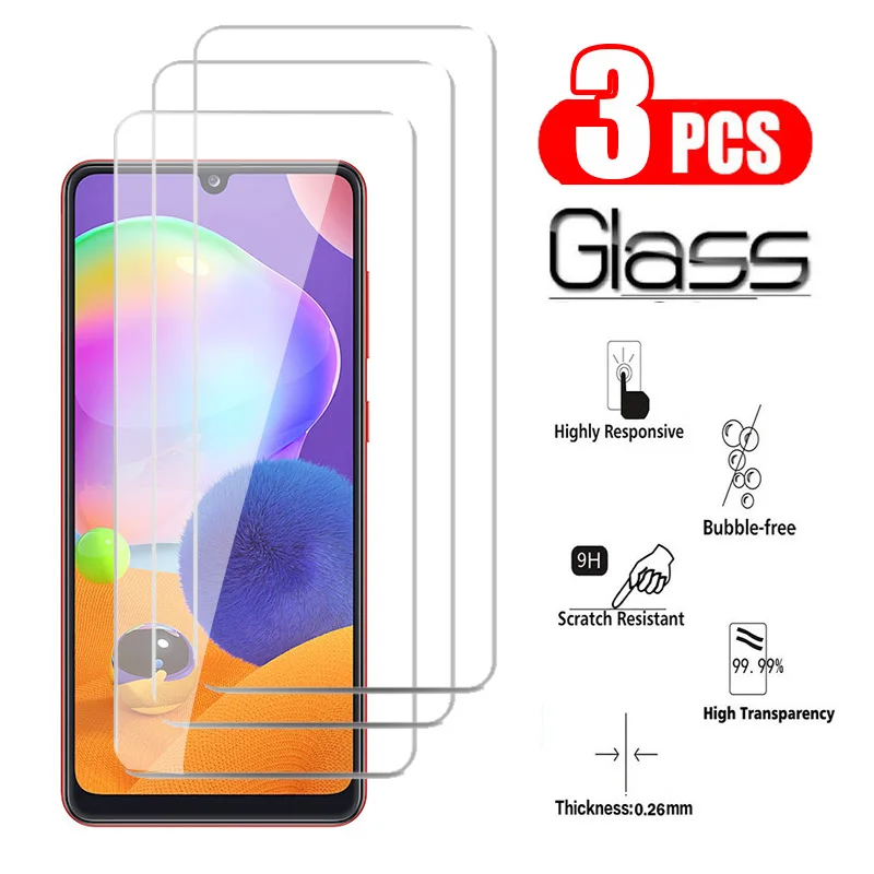 3pcs Protective Glass for Samsung Galaxy A31 A21s A51 A71 5G A21 A41 A11 2020 Screen Protector Tempered A 51 71 31 21 | Мобильные