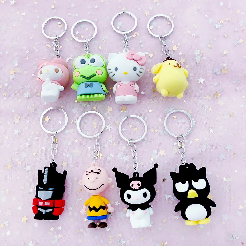 С рисунком кота из мультфильма брелок Симпатичные Kuromi KT Единорог лягушка кукла