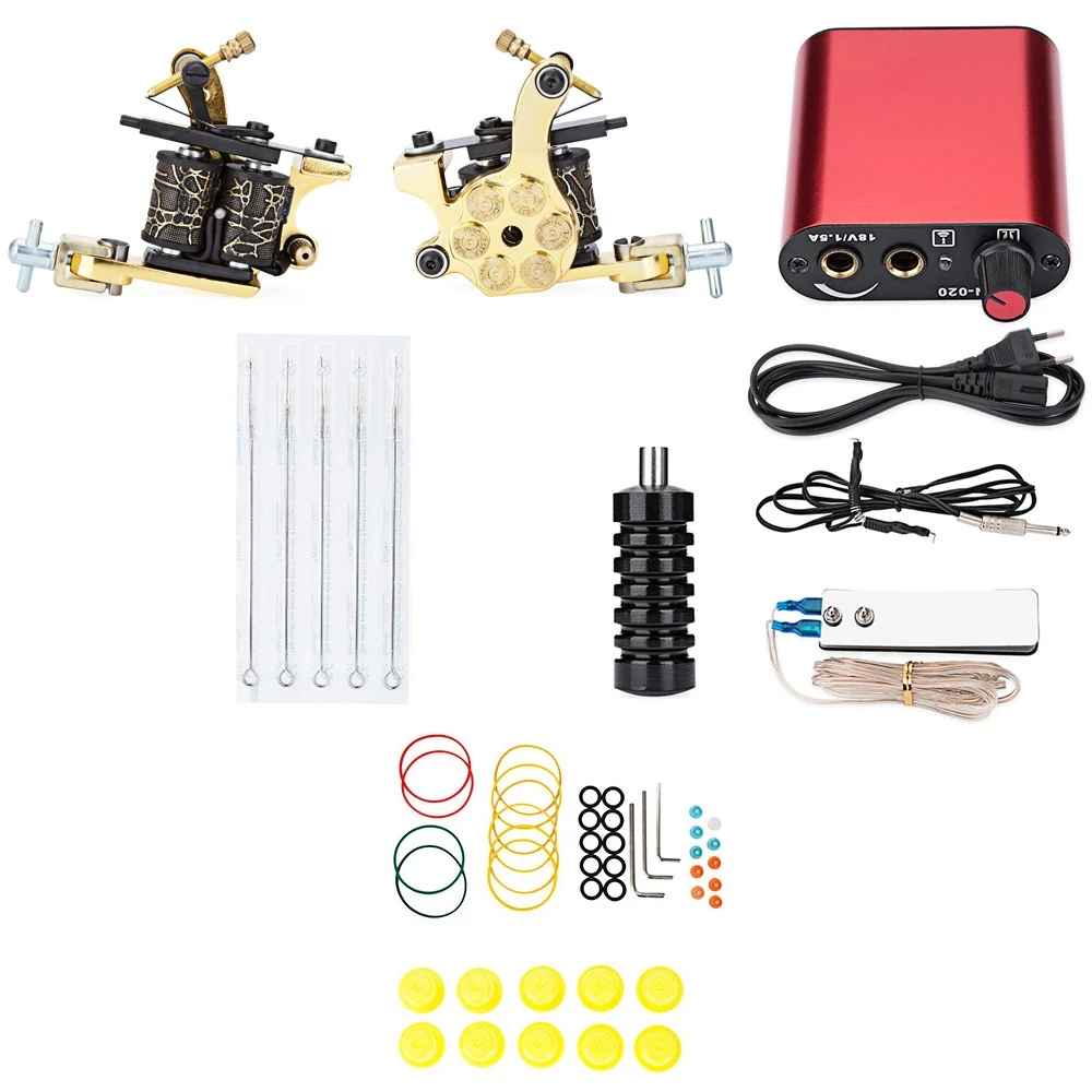

Complete Tattoo Kit Machine Shader Gun Power Supply Needle Equipment