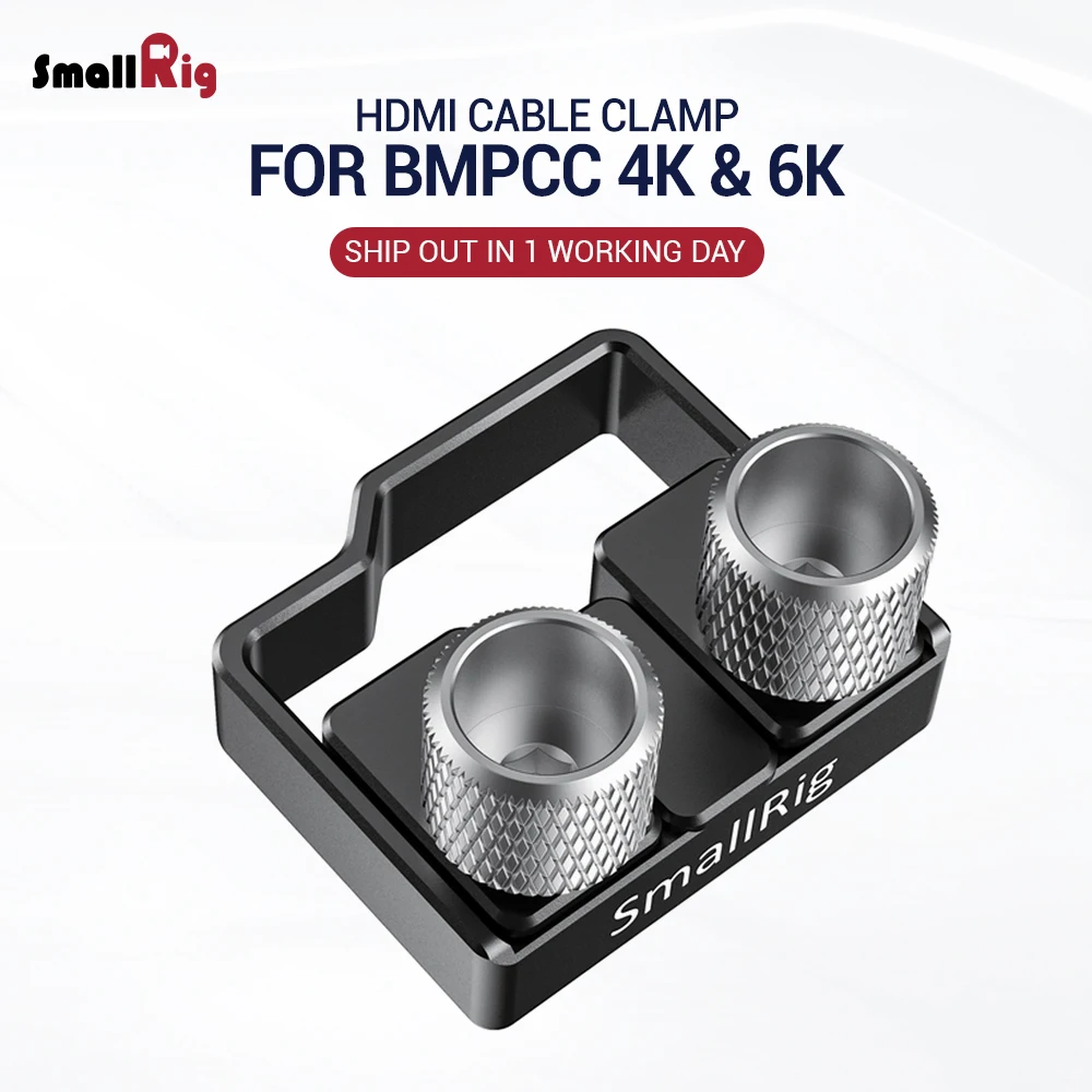  SmallRig HDMI & USB-C Cable Clamp for BMPCC 4K / 6K For Smallrig BMPCC 4K / 6K Camera Cage 2246