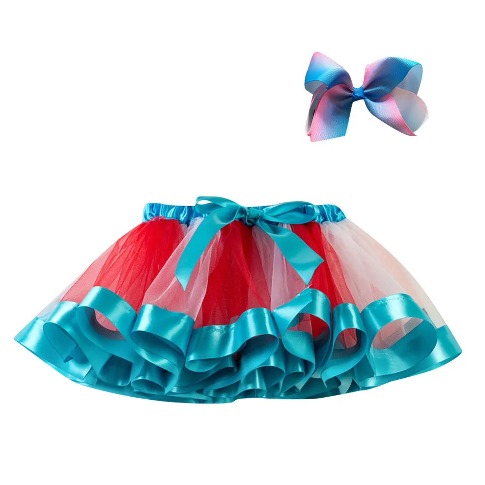 Юбка-пачка юбки для маленьких девочек юбка-американка принцессы на возраст от 1 до 8 лет вечерние фатиновые юбки радужной расцветки для танцев Одежда для девочек детская одежда#3