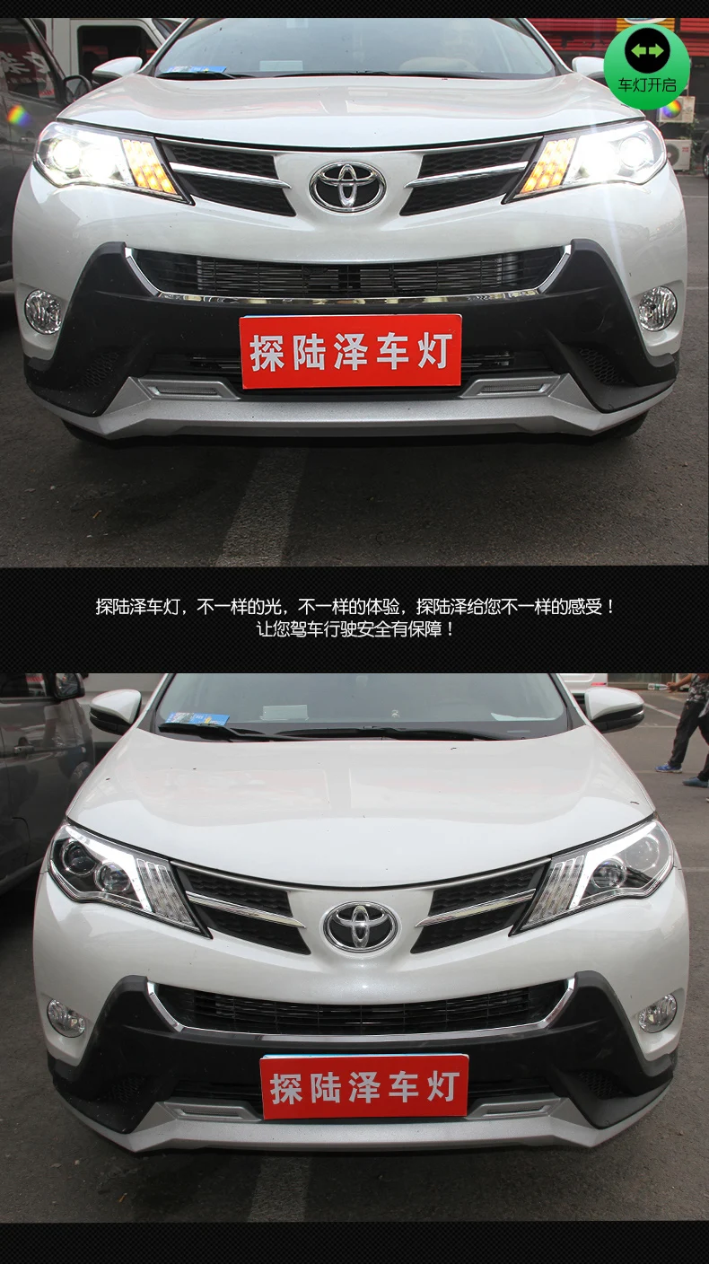 AKD автомобильный Стайлинг для Toyota RAV4 фары- RAV4 светодиодный фары DRL Биксеноновые линзы Высокий Низкий Луч парковочная противотуманная фара