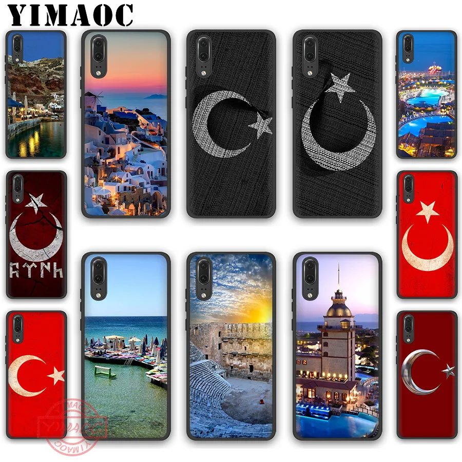 YIMAOC Typography Flag Of Turkey Soft Silicone Case for Huawei P Smart Z Plus Y6 Y7 Y9 Prime 2018 2019 | Мобильные телефоны и