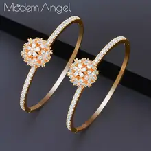 ModemAngel роскошный круглый браслет мяч AAA циркон микро проложить руку браслет для женщин Свадебная установка браслет