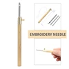 Wooden Handle Stitchwork Needle Magic Embroidery Punch Pens Needle Threader DIY Craft Sewing Embroidery Cross Stitch Tools ► Photo 2/6
