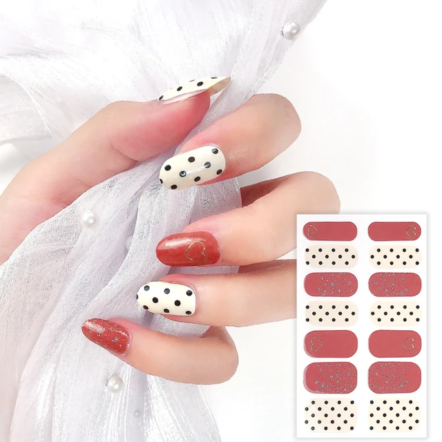 Design adesivi per Nail Art decalcomanie decorazione stagnola tutto per  forniture per Manicure e smalto Gel colla cose Styling, premere su, falso,  falso - AliExpress