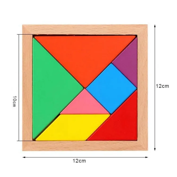 Шаблон 3d деревянные пазлы паззл доска Tangram головоломка Пазлы для детей тетрис игра образовательная детская игрушка, подарок