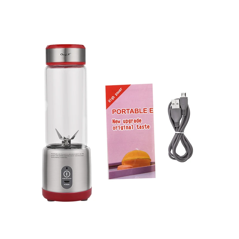 Cordless Electric Fruit Juicer Wireless Rechargeable Fruit Vegetable Mixing Blender Home Picnic Camping Juice Smoothies Maker 31 - Цвет: HB165P