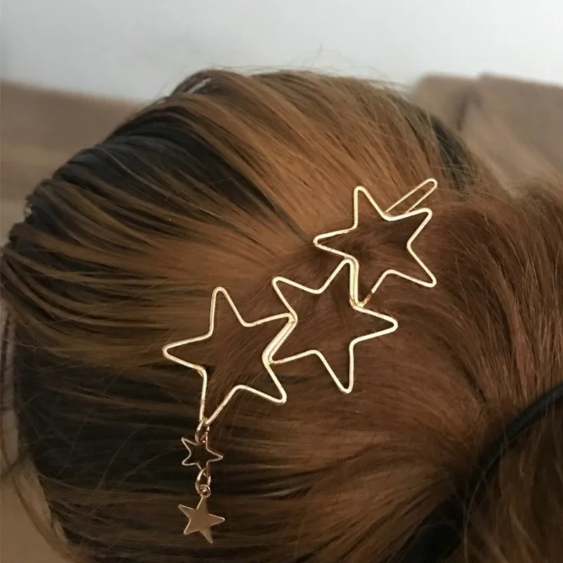 Details about   Hollow Out Star Tassel Hairpin Hair Pin girls Hair Clips for Women Stylish WA 