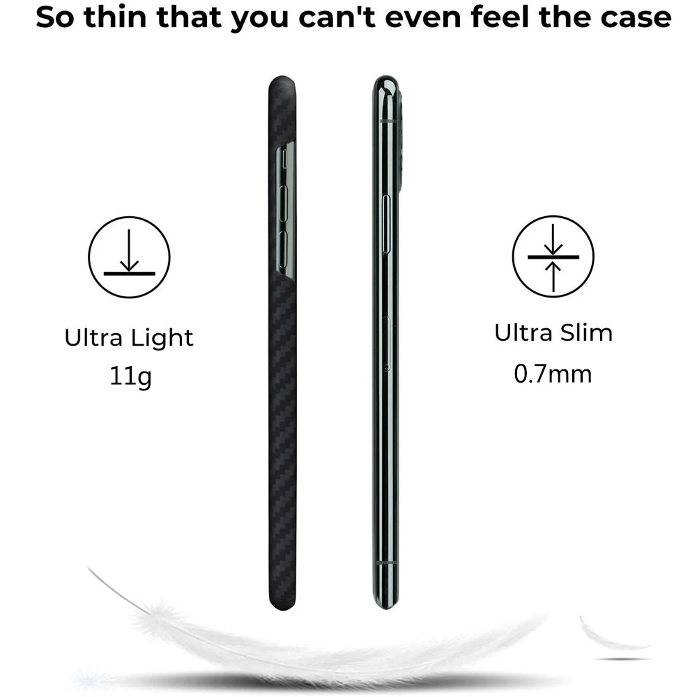 Чехол из углеродного волокна для iPhone X XS Max XR 7 11 12 мини чехлы арамидного ультра