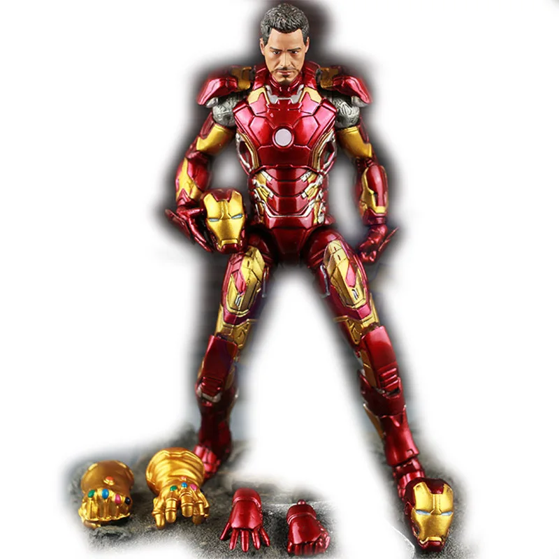 Новые горячие TheAvengers IronMan фигурка модель 20 см MK42 MK43 кукла Железный человек ПВХ игрушечная фигурка acgn Brinquedos аниме детские игрушки - Цвет: 1 Piece No Box