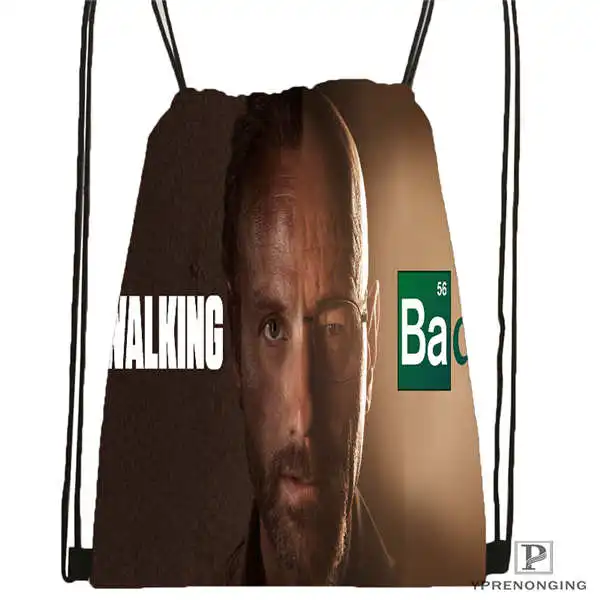Drawstring Backpack Custom_ break-bad-aaron@ 1 походная сумка на шнурке милый рюкзак для детей(черная спинка) 31x40 см#2018611-26 - Цвет: Drawstring Backpack