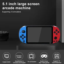 X12 Портативный мини портативные игровые консоли 8G 5,1 дюймов HD Цвет ЖК-дисплей Экран Встроенный 1000+ игры малыш видео портативная игровая консоль