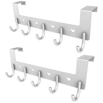 

2 Packs, Hooks on the Hooks on the Door Hooks, No Nails, No Wall Hanging Clothes, Coat Hooks, on the Hook Hangers, Clothes Hooks