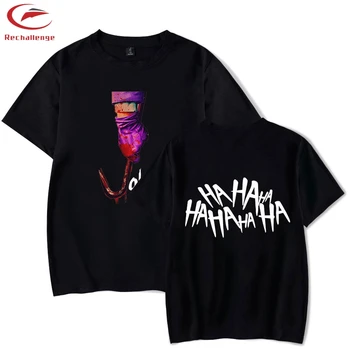 

HAHA Joker T-Shirts 2019 Summer fashion casual short sleeved Tee Shirts Men's Joker printed Hip Hop clothes Plus Size 4XL