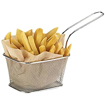 

6Pcs French Fries Mini Plating Square Fried Food Filter Suitable for Kitchen Restaurant Party Barbecue