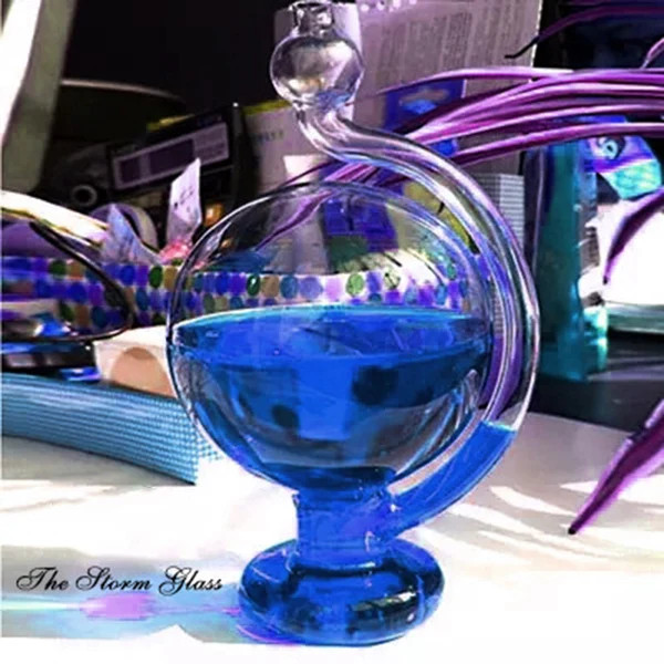 Вдохновленный стекло погода шторм погоды бутылка барометр домашний офис DIY Декор DEC889 - Цвет: blue