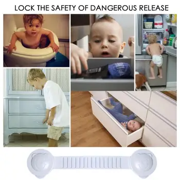 

5Pcs/10pcs Child Safety Lock Adjustable Cabinet Lock Plastic Baby Refrigerator Cabinet Door Lock Protection Safety Door Lock