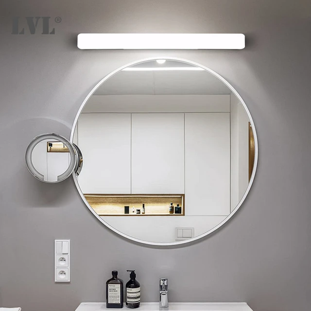 Lumière de miroir LED moderne, lampe avant intérieure, mur de