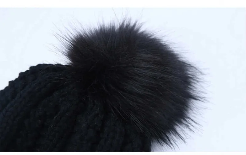 Korean fashion wool hat Knitted hat ladies autumn and winter wild cute hair ball cap thickening ear protection warm hat