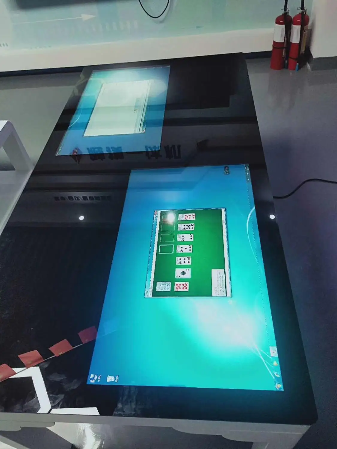  55 inch standalone floor map guide table touch lcd advertising screen kiosk with CPU i5 RAM 4GB PC 