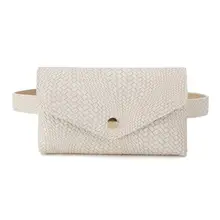 Новая роскошная однотонная Повседневная Женская поясная сумка из искусственной кожи Маленькая сумка через плечо с клапаном сумка на ремне Сумка-почтальонка милая сумка