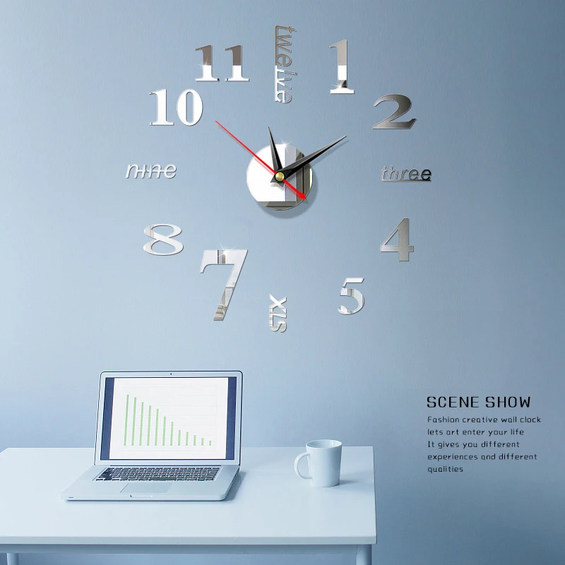 Современные настенные часы 3D DIY акриловые зеркальные наклейки гостиная кварцевые иглы Европа horloge