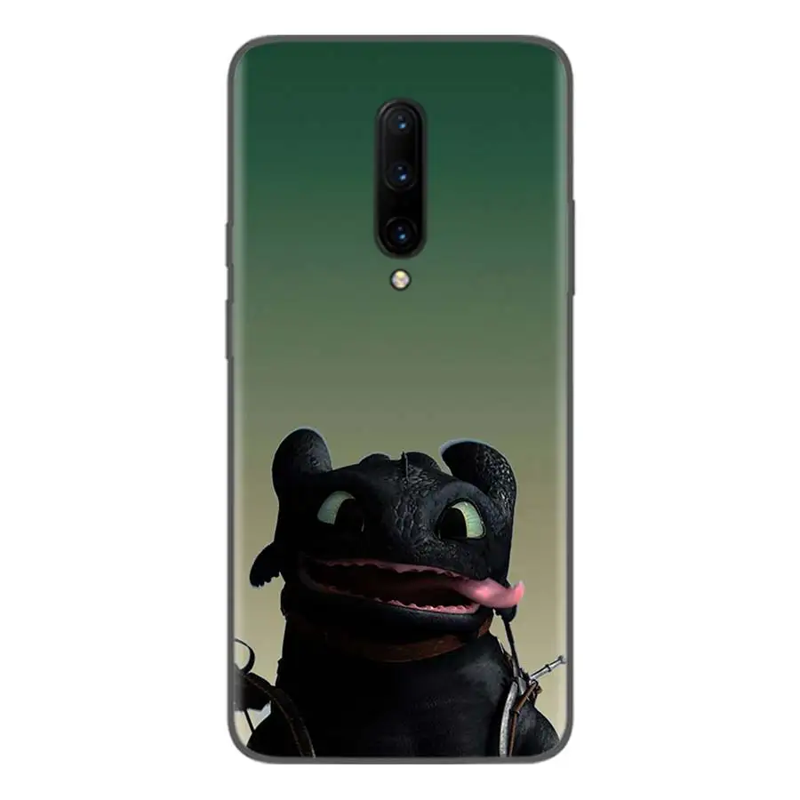 Черный чехол в стиле «Как приручить дракона» для Oneplus 7Pro 1+ 7 Pro 6 6T 5 5T 3T художественный подарок мягкий чехол для телефона с рисунком