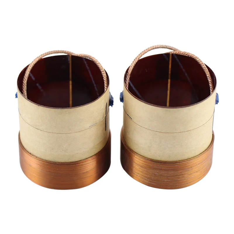 SHEVCHENKO 38.5mm 8Ohm Bass Voice Coil 4-Layer Rround Copper Wire Coil Speaker Accessories Fiberglass Material 2pcs