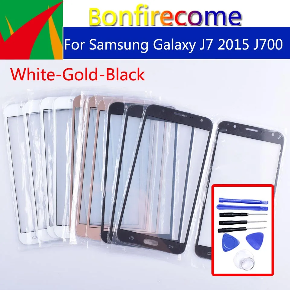 

J700 For Samsung Galaxy J7 2015 J700 J700F J700DS J700H J700M J700T Touch Screen Outer Glass LCD Front TouchScreen Lens 5.5"