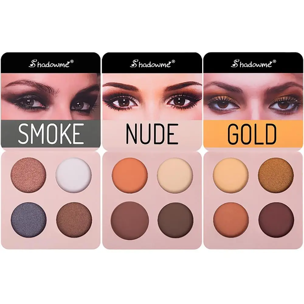 

Eyeshadow Makeup Pallete 4 Color Matte Eyeshadow Makeup Cosmetic Long Lasting Shimmer Eye Shadow Polychromatic Powder Pigment