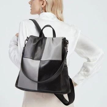 

Backpack women 2020 new style travel all-match fashion style cowhide large capacity ladies soft leather backpack backpacks