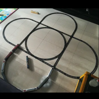 

Surwish 14m 1:87 Sand Table Train Model Track Set Cross Track Set Ho Scale Model Train Accessories - Black