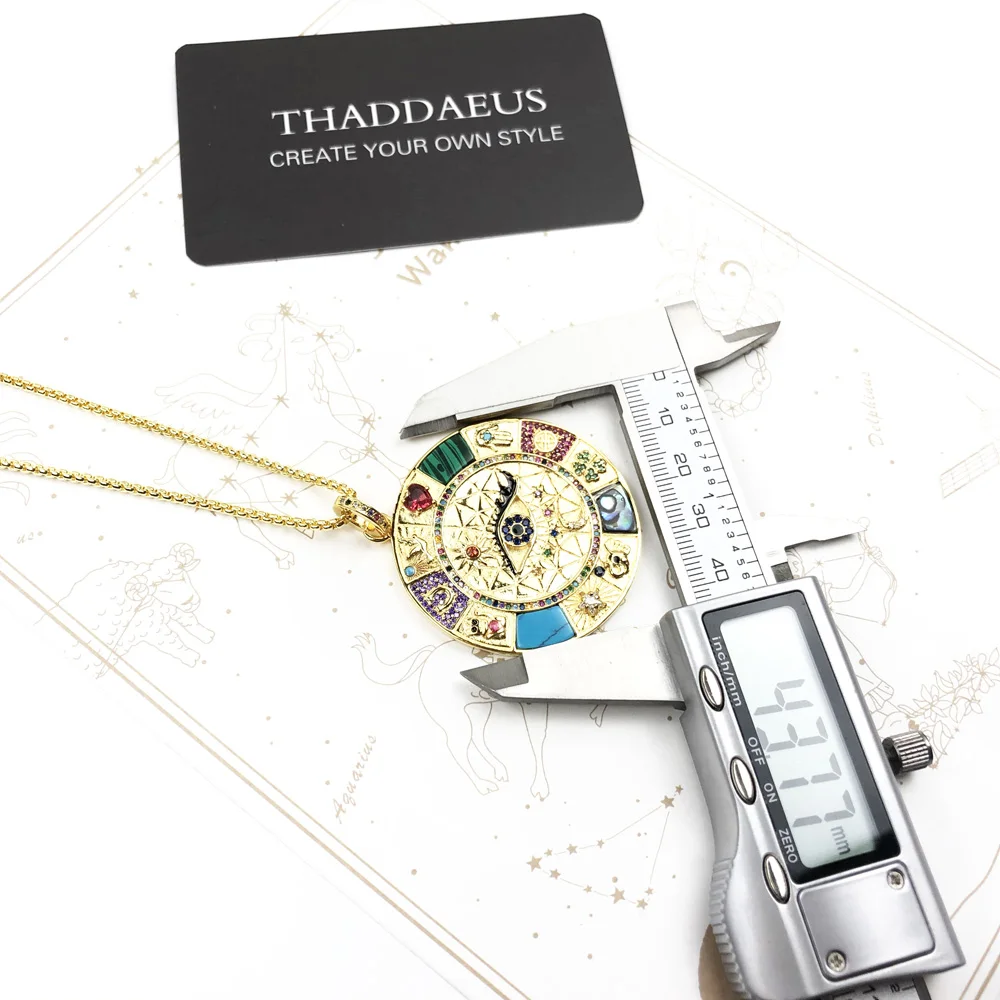 Necklace Amulet Magical Lucky Symbols,2021 New Fine Jewelry Europe 925 Sterling Silver Bijoux Wheel Of Fortune Gift For Women - Image 2