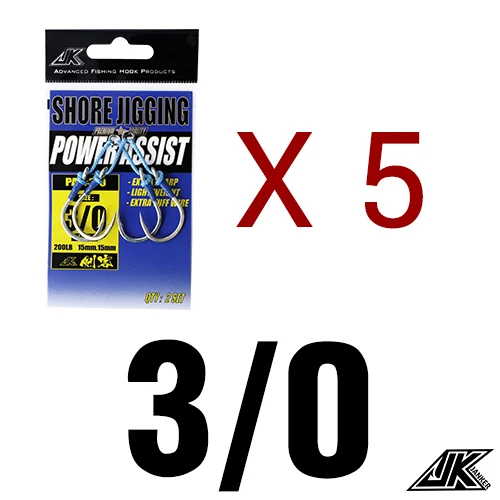 JK Пай Мощность помочь двойной 1/0 3/0 5/0 7/0 9/0 11/0 Heavy Duty 4X крючковый лов рыболовные крючки и морского тунца джиг рыболовные принадлежности - Цвет: 3 l 0 -5packs