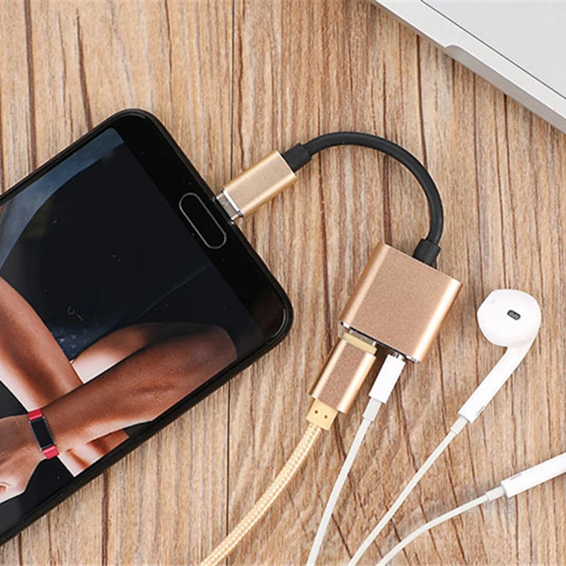 Адаптер типа C Aux аудио адаптер usb type C до 3,5 мм разъем для наушников адаптер для Xiaomi Mi 6 huawei без 3,5 Jack