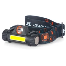 

Small Lightweight COB Magnetic Head Lamp Headlight Torch USB Rechargeable LED Headlamp For Running