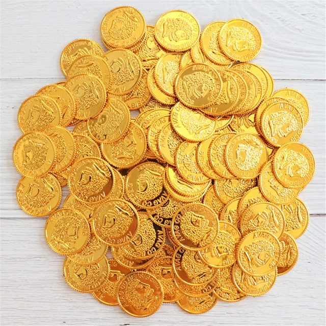 Metal Silver Coins - Pirate Treasure - Coin Set for Gaming, Treasure Hunt  and more