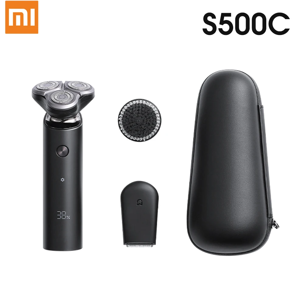 Электрическая бритва Xiaomi Mijia S500C 3 головки, гибкая Бритва для сухого и влажного бритья, моющаяся портативная бритва, триммер для бороды, очищение лица 3 в 1|Электробритвы|   | АлиЭкспресс