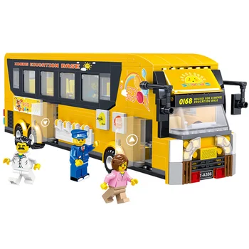 

Technic Series Camper Van Building Blocks Car Model Bricks Bus Outing Camper Shcool Bus Educational Children Toys Set