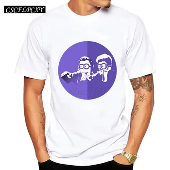 

Asian Size Fashion Despicable Me men t-shirt short sleeve casual male t shirts minions Minions Pulp Fiction printed funny tee