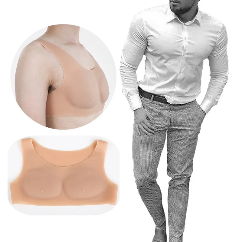 Tuta muscolare artificiale in Silicone da uomo realistica girocollo muscoli  finti adatto a petto Crossdresser uomo